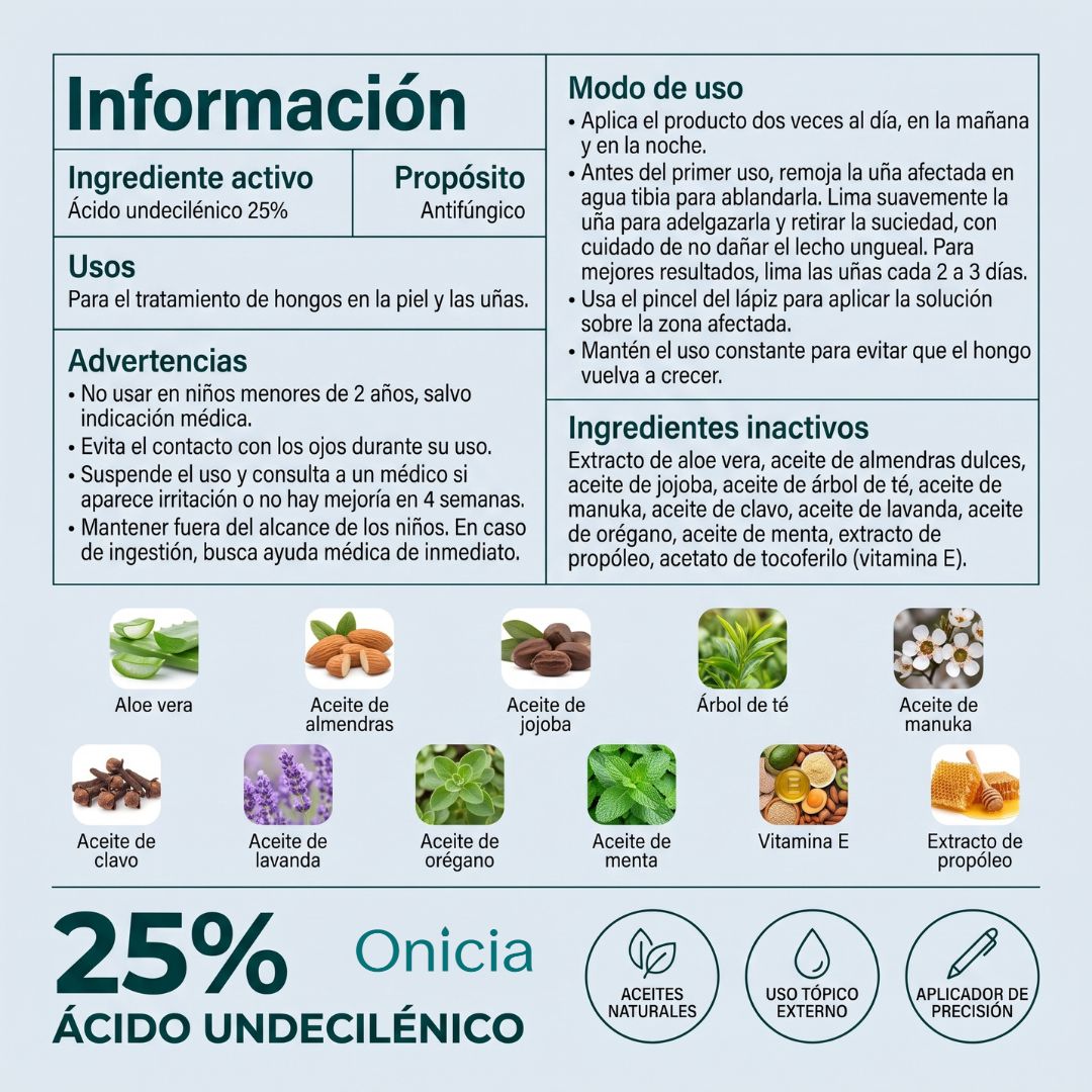 Lápiz Antifúngico Onicia – Para hongos en las uñas
